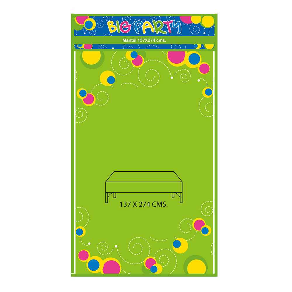 Mantel Verde Lima 137x274 cm Big Party | Big Party